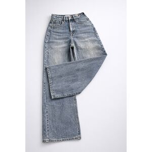 YUQI STUDIO Luxury Wide-Leg High-Rise Structured Denim Jeans Avant-Garde Sz M